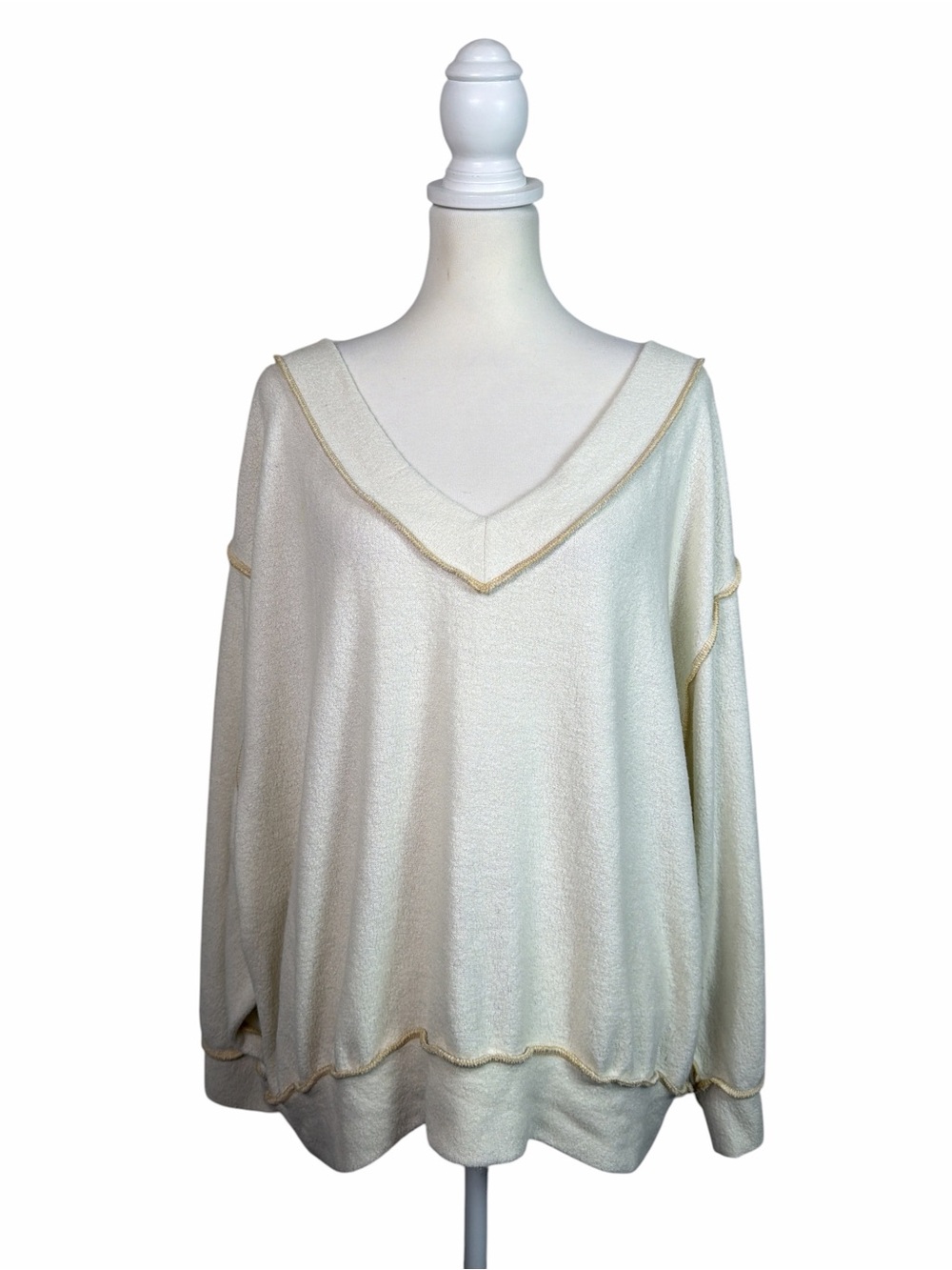 Out From Under Urban Outfitters M/L Ivory Oversized Off Shoulder Sweater
